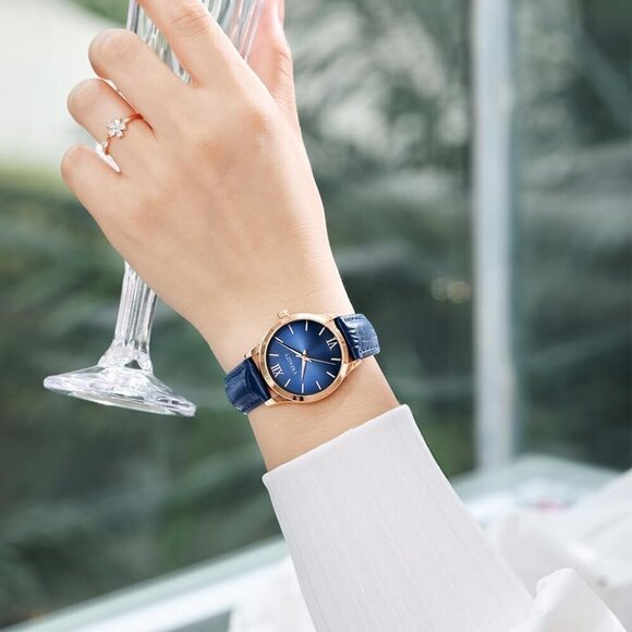 Women\'s Casual Leather Watch Water Resistant Elegant Minimalist Timepiece main image 4